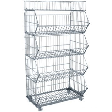 Steel wire container Stackable metal container Made in China